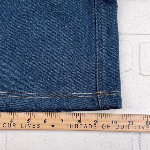 Duluth Jeans Men 46x30 ACT 44x27 Blue Gusset Cotton Flannel‎ Lined Heavy Chore - Picture 10 of 11